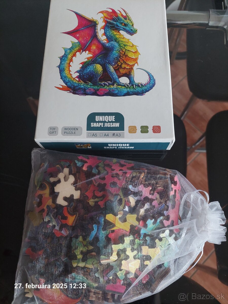 Wooden puzzle drak