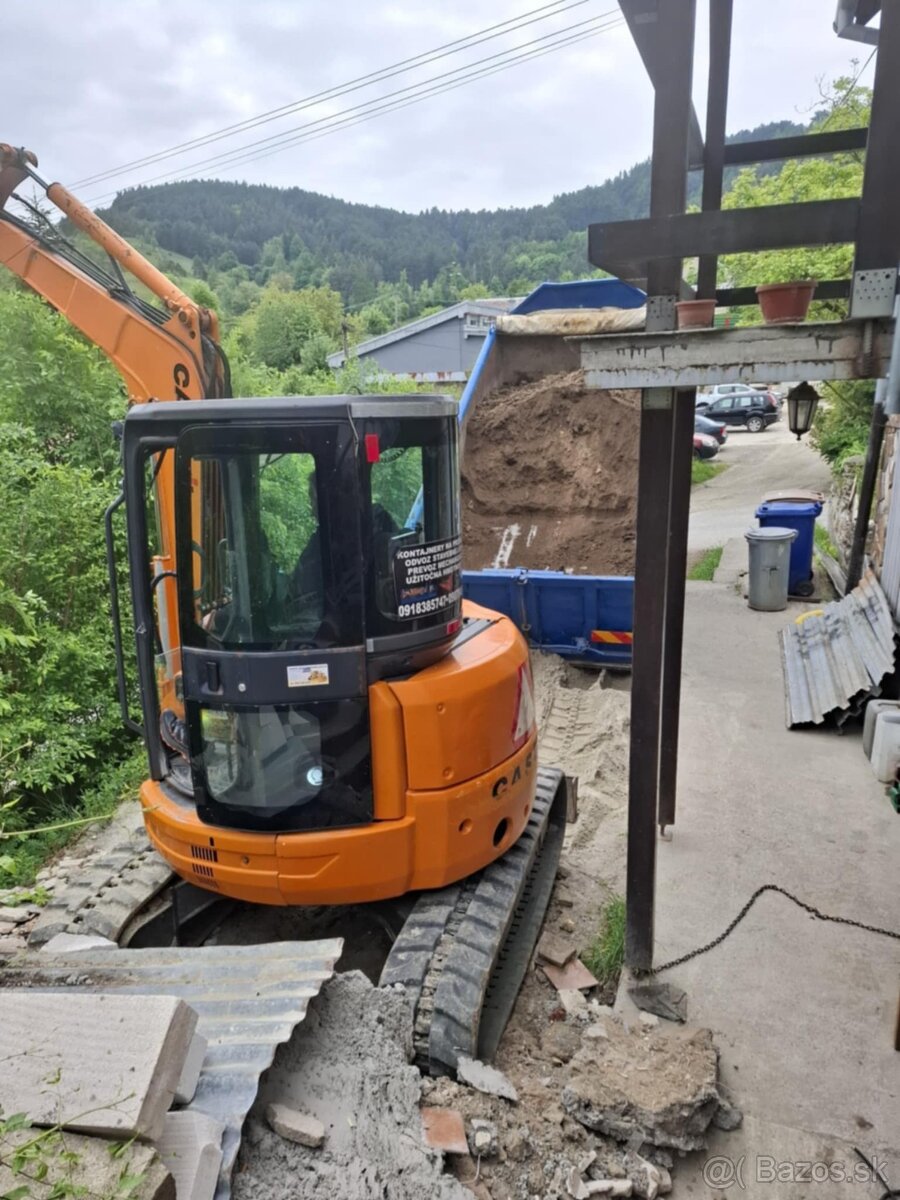 Pásový bager case cx 55 b Longoria rameno