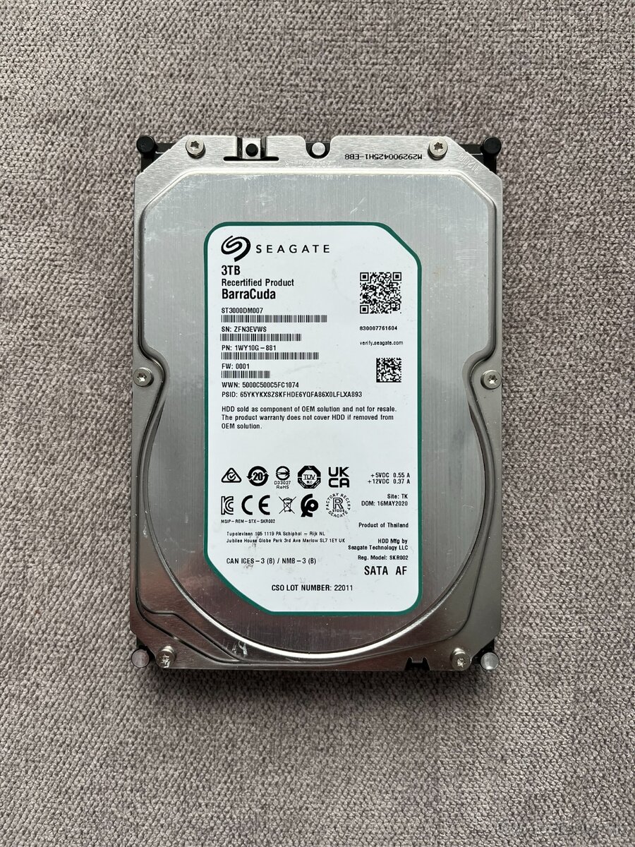 Predám 3,5" HDD Seagate 3TB