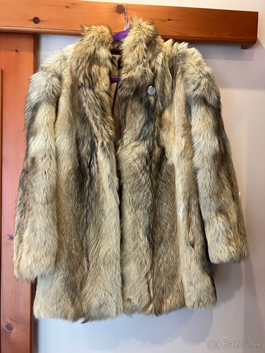 Luxusný vintage dámsky kožuch kabát z pravej líšky