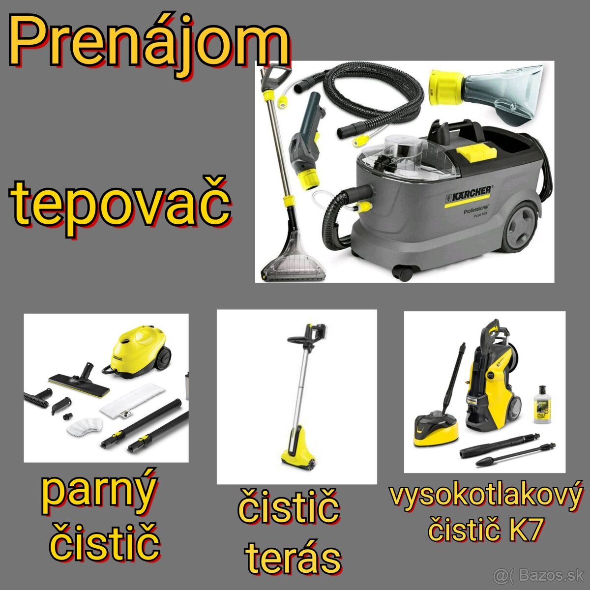 Prenájom profesionálneho tepovača Kärcher puzzi 10/1