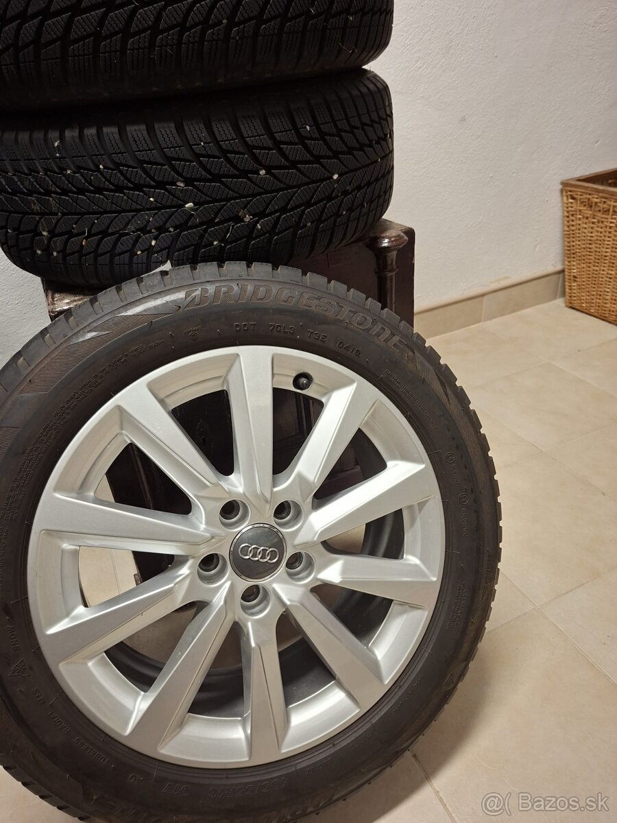 Hliníkové disky AUDI so zimnými pneu Bridgestone 195/55/16
