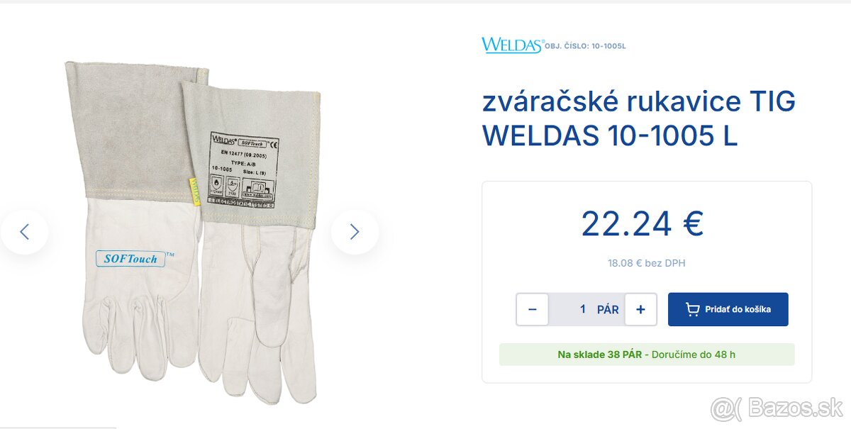 Zváračské rukavice TIG 10-1005 XL