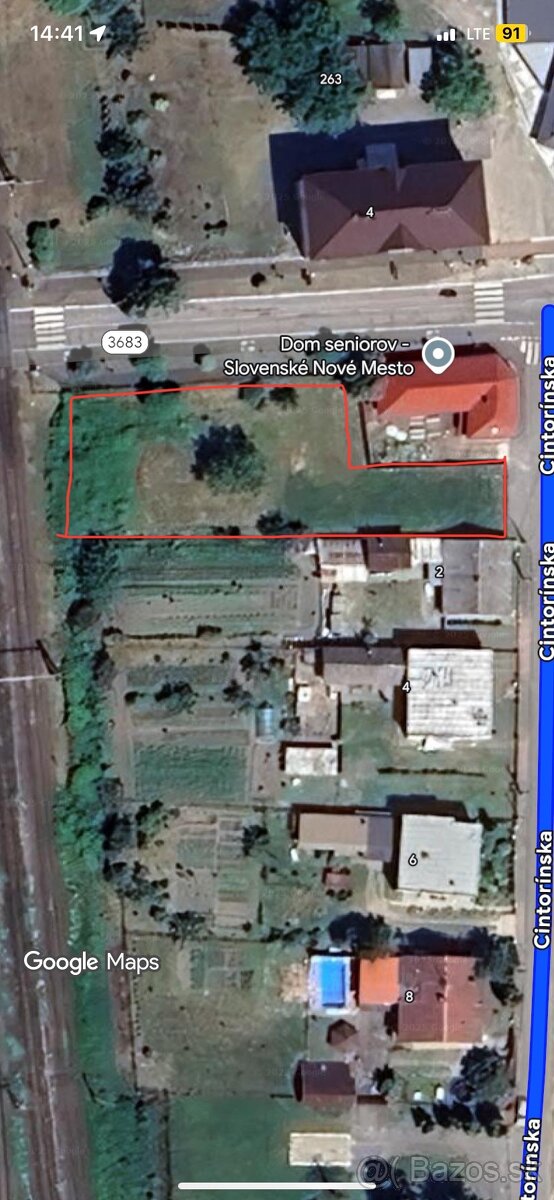 Predám pozemok v Slovenskom Novom Meste