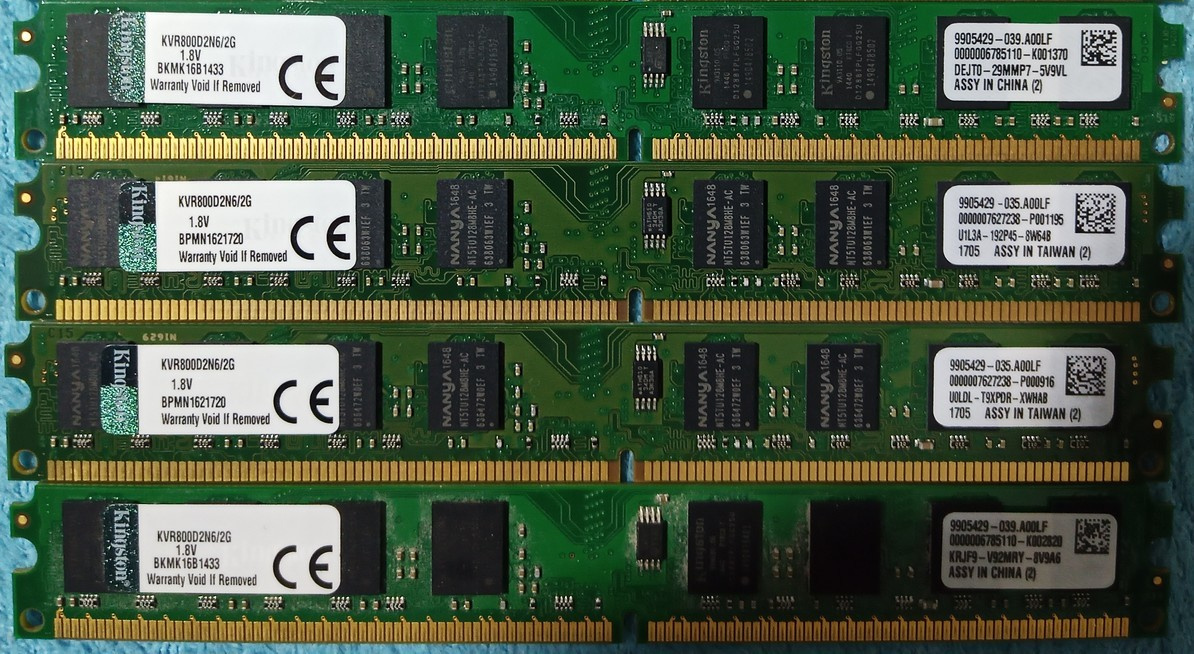 testované pamäte DDR2 - 2GB PC