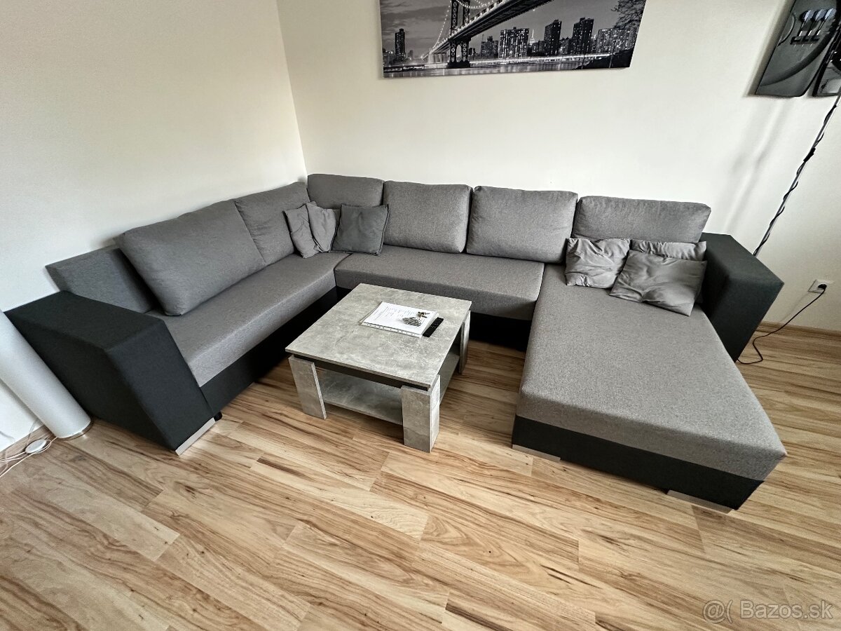 Rozkladací gauč v tvare U