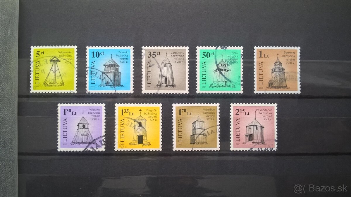 Poštové známky č.120 - Litva - architektúra