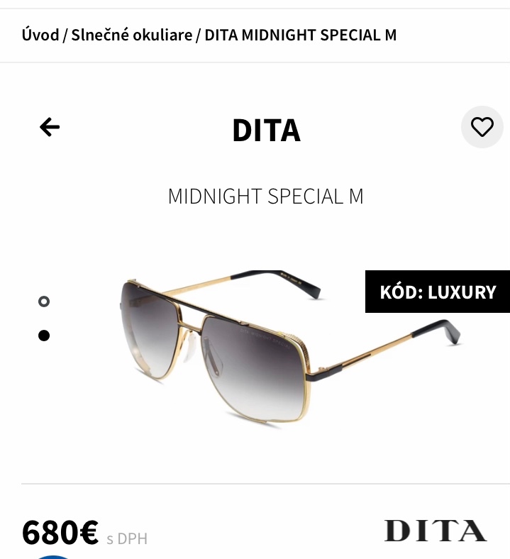 Luxusné slnečné okuliare Dita