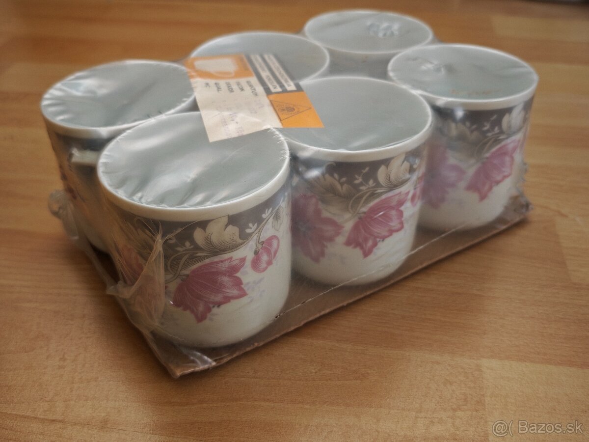 Šálky 6ks - Karlovarský porcelán - Nerozbalené