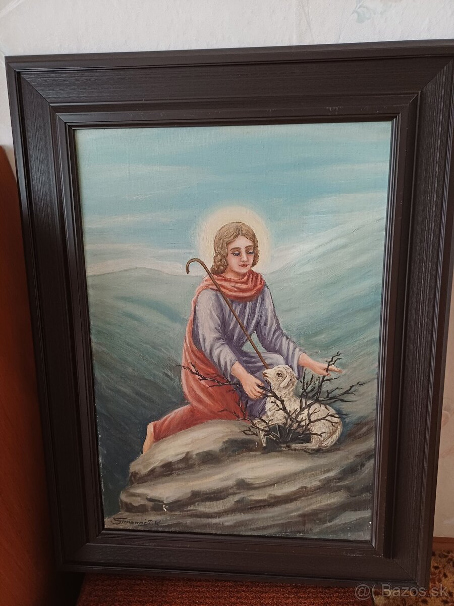 Svätý obraz Mladý Ježiš s baránkom