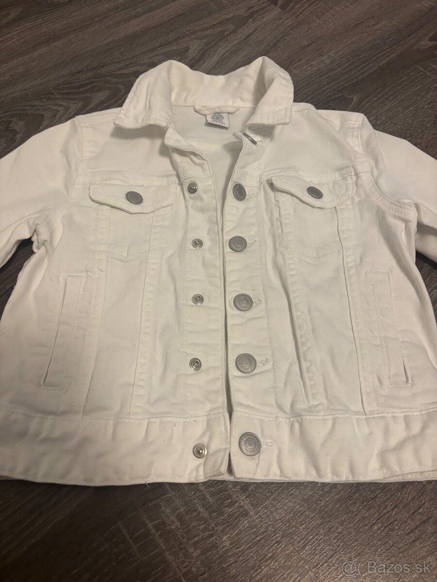 Dievčenská Lindex riflová bunda, vel.128