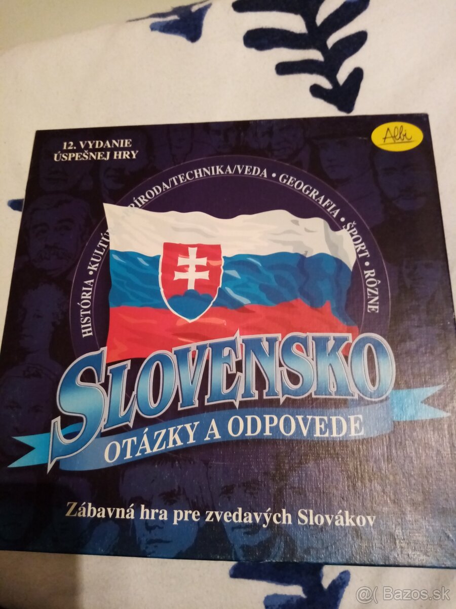 Predám spoločenskú hru Slovensko otázky a odpovede