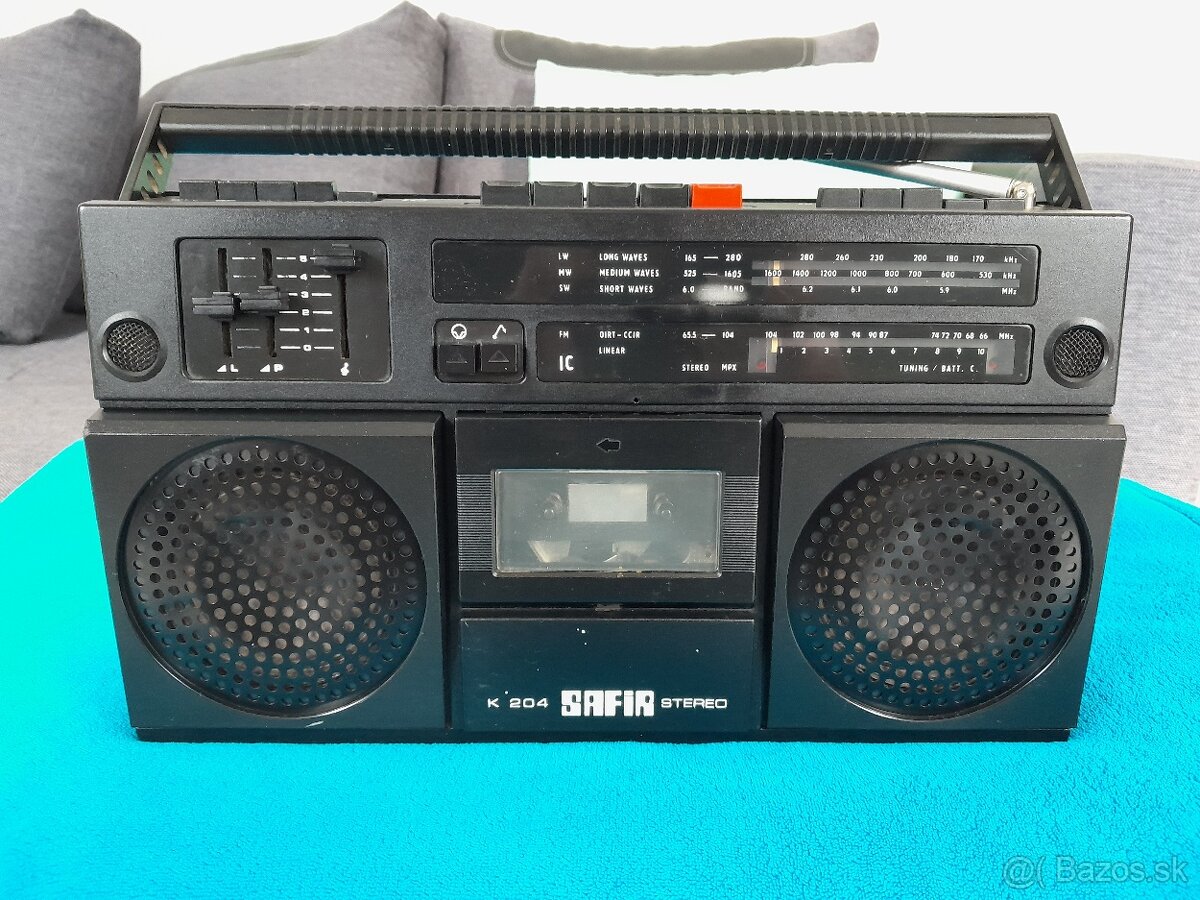 Vintage Tesla Safir rádio magnetofón