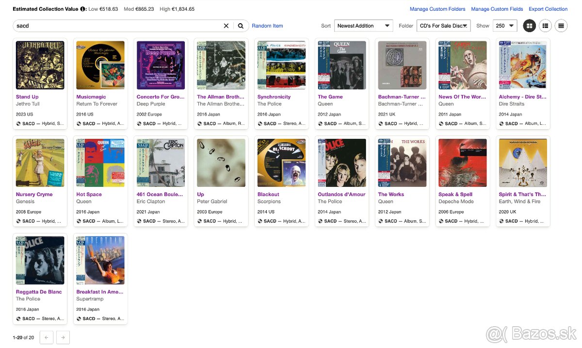 SACD - predaj original zabalenych titulov
