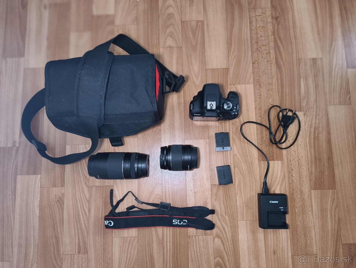 Canon EOS 2000D | Dva objektívy | Taška + príslušenstvo