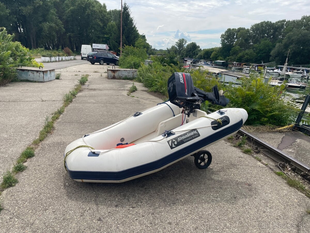 Gumený čln s laminatovým dnom (RIB) Motor 15 2T