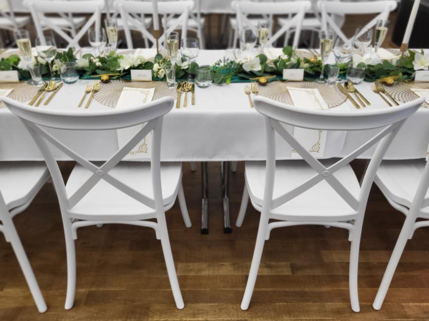 PREDAJ Biele, slávnostné, svadobné stoličky NOVÉ