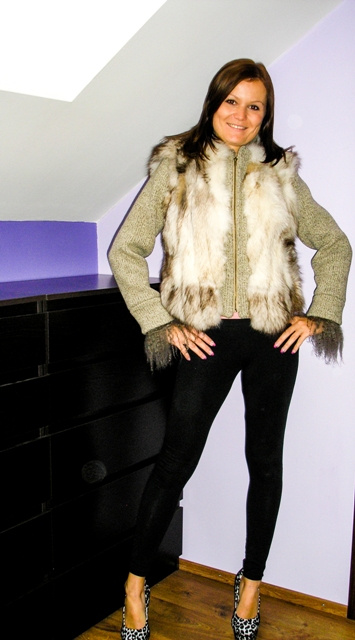 Dámska kožušinová bunda polárna líška