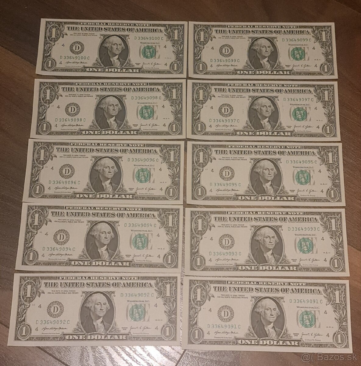 1 $ bankovky