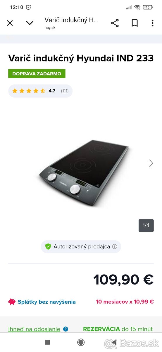 Indukčny prenosný varič