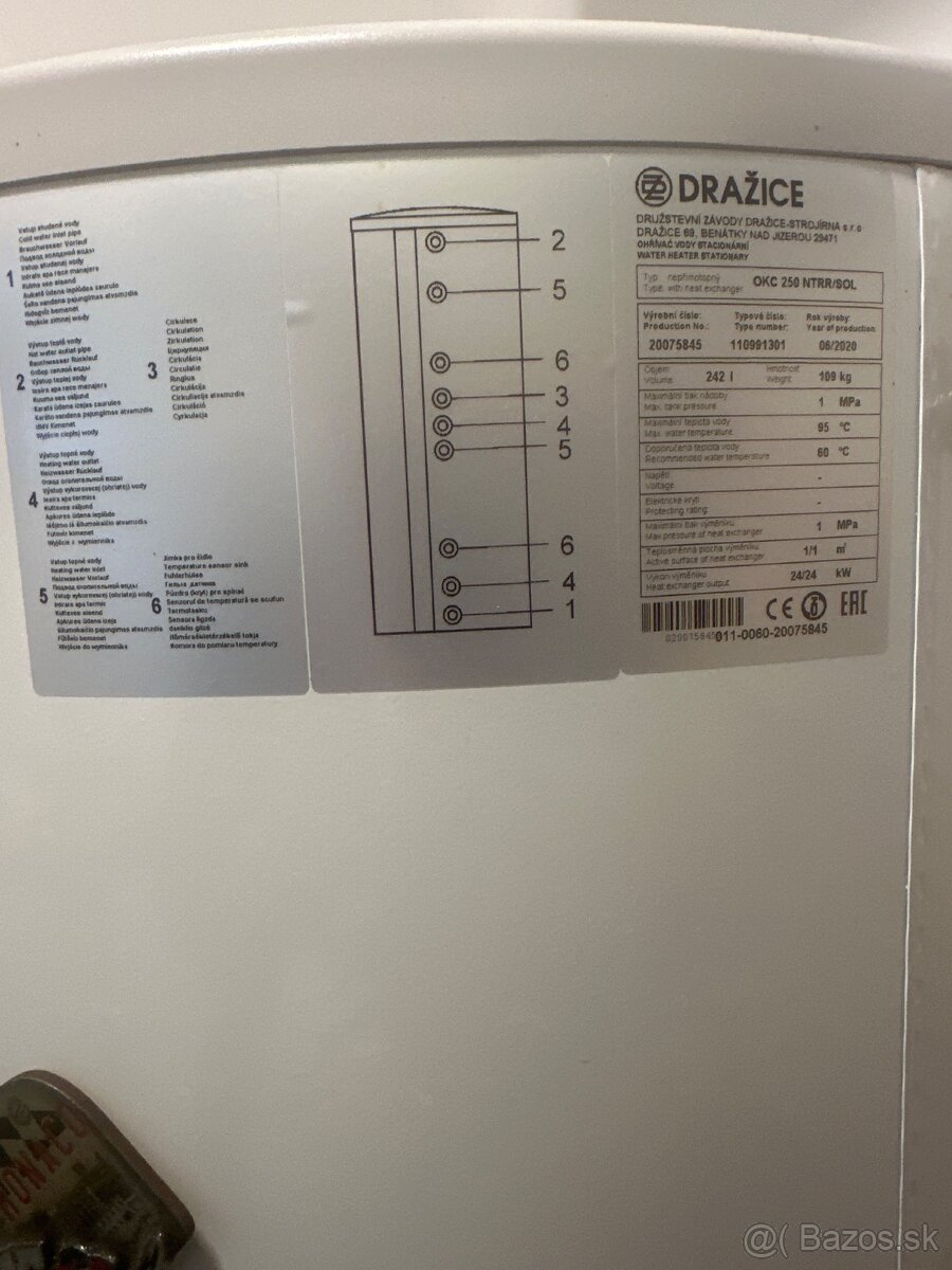 Bojler Drazice 250 L OKC 250 NTRR/SOL