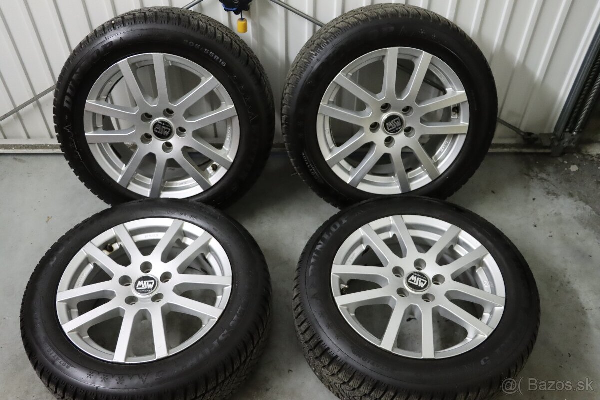 MSW disky 16" (5x108) + Dunlop 205/55 R16 zimné