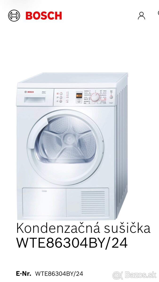 Predam kondenzacnu susicku BOSCH