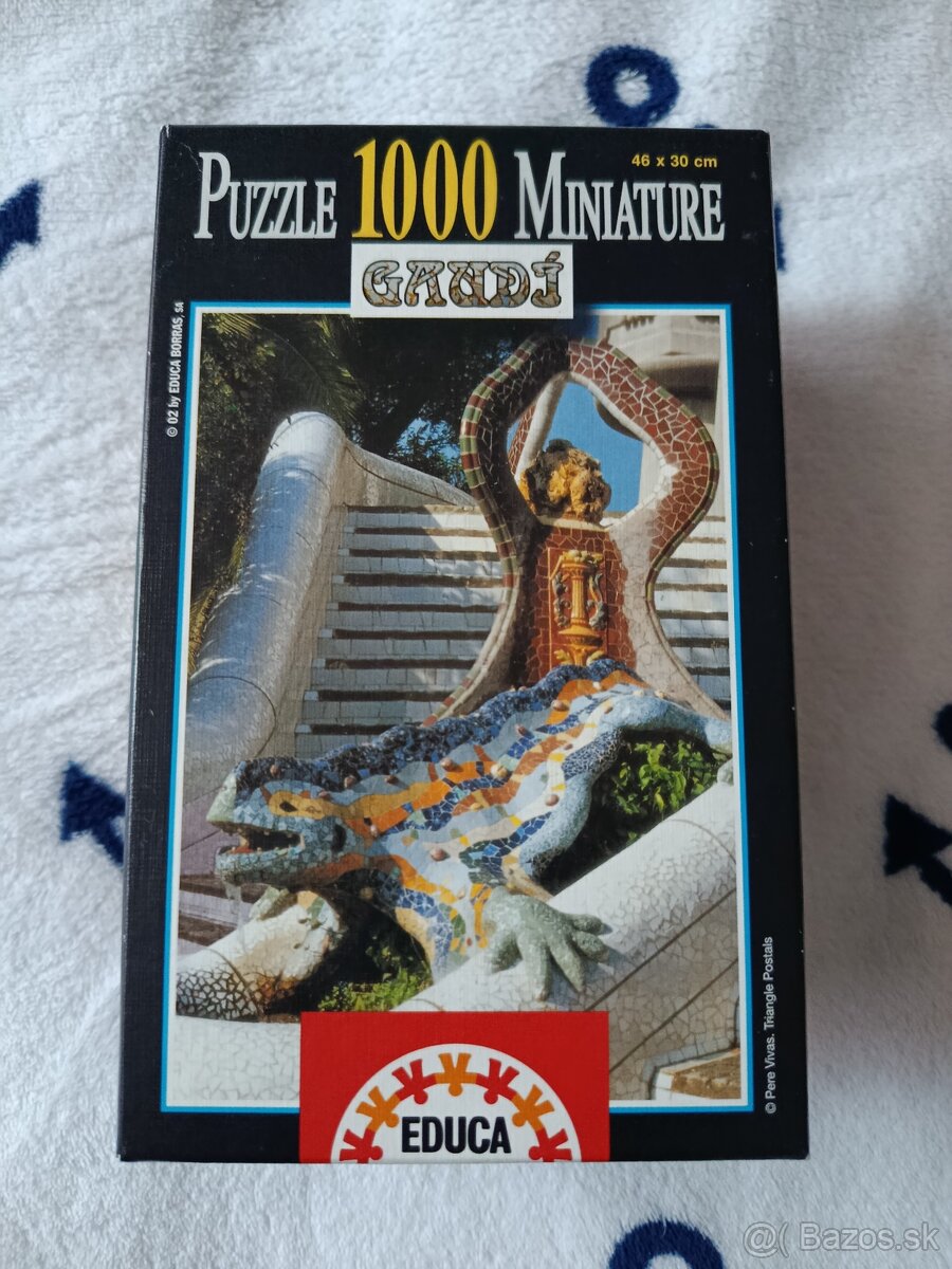 Miniatúrne puzzle A. Gaudí 1000 dielikov