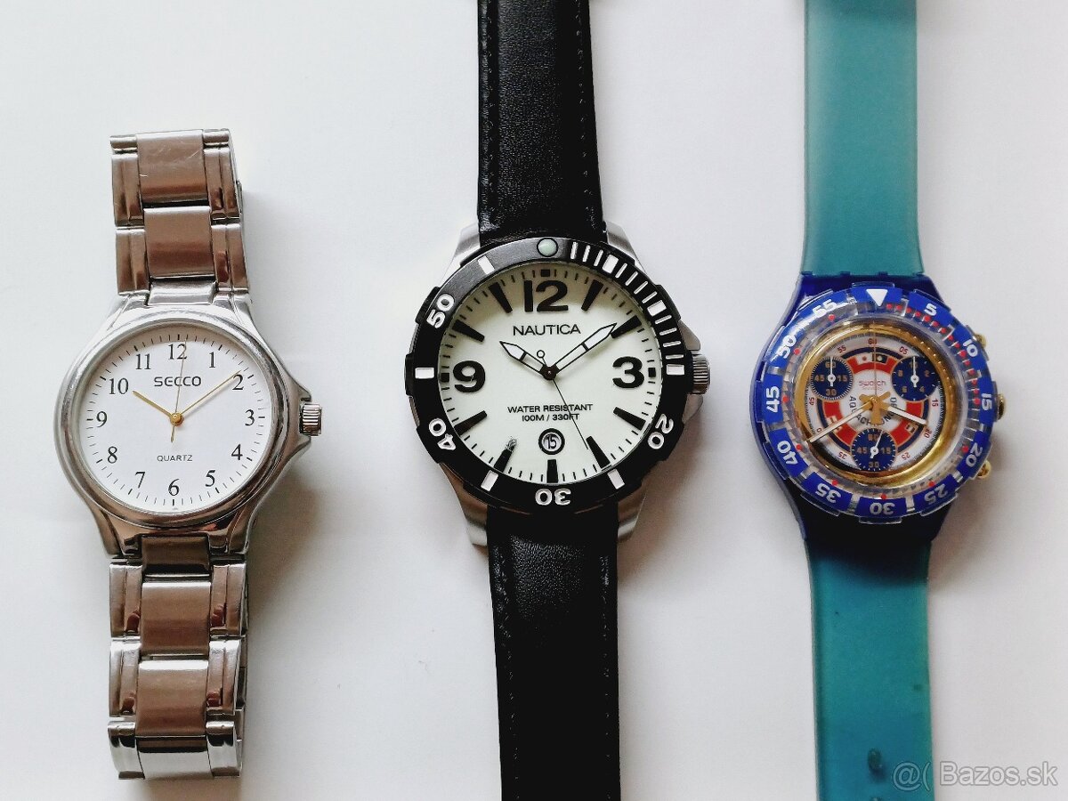 3 ks panske hodinky vložene nove baterie a funkčne