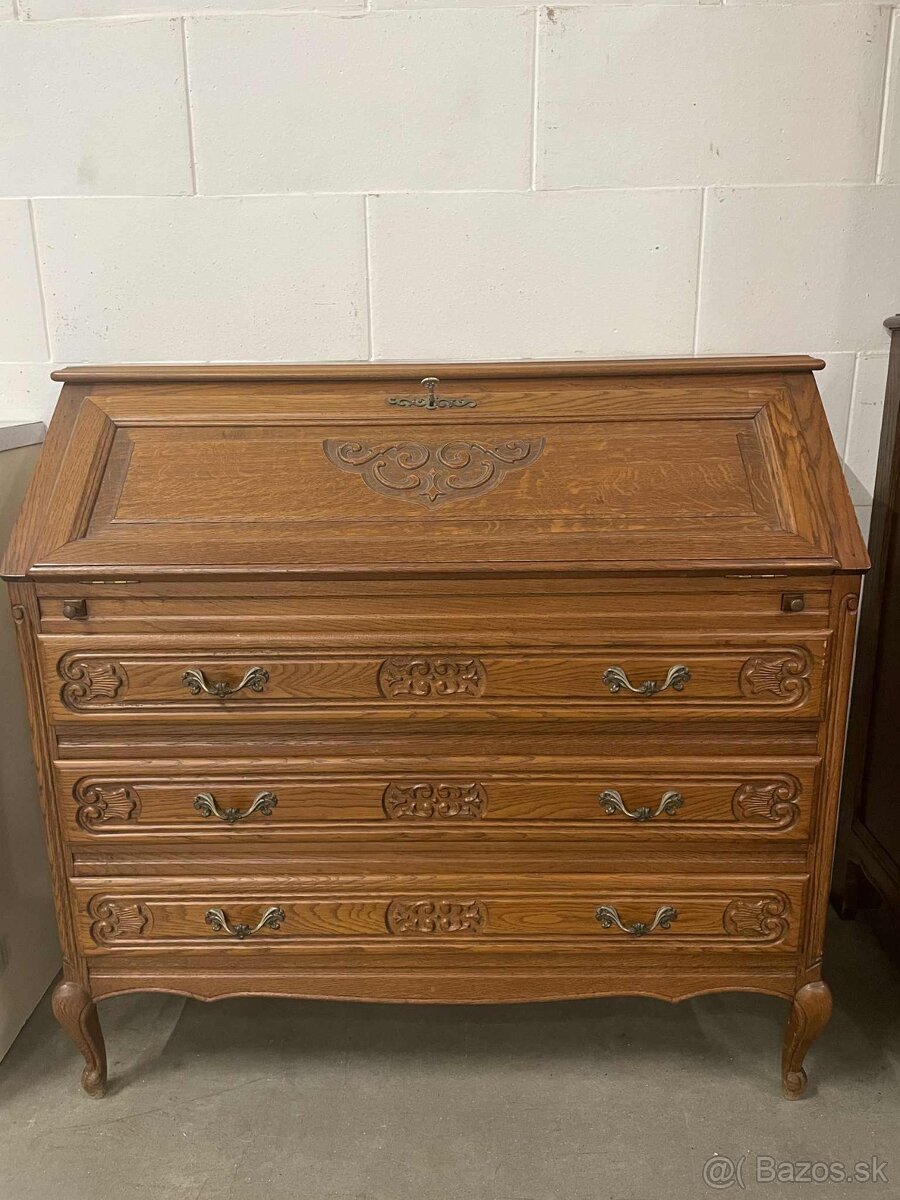 Vintage písací stolík, drevo, rozkladací, nepoškodený, d