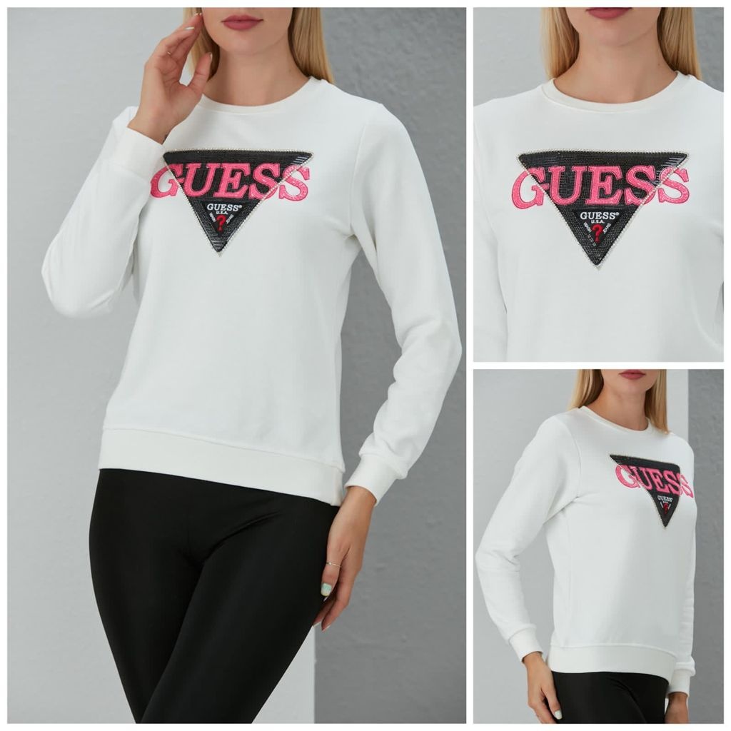 Guess dámska biela mikina