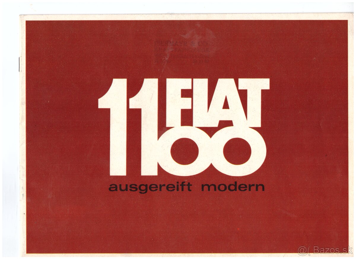 prospekty FIAT: 1100, 500L, 850 SPORT SPIDER, 850