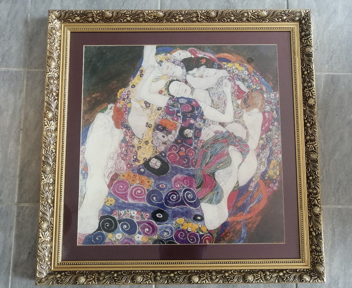 Obraz Klimt 79,5 x 79,5 cm, pozlátený rám