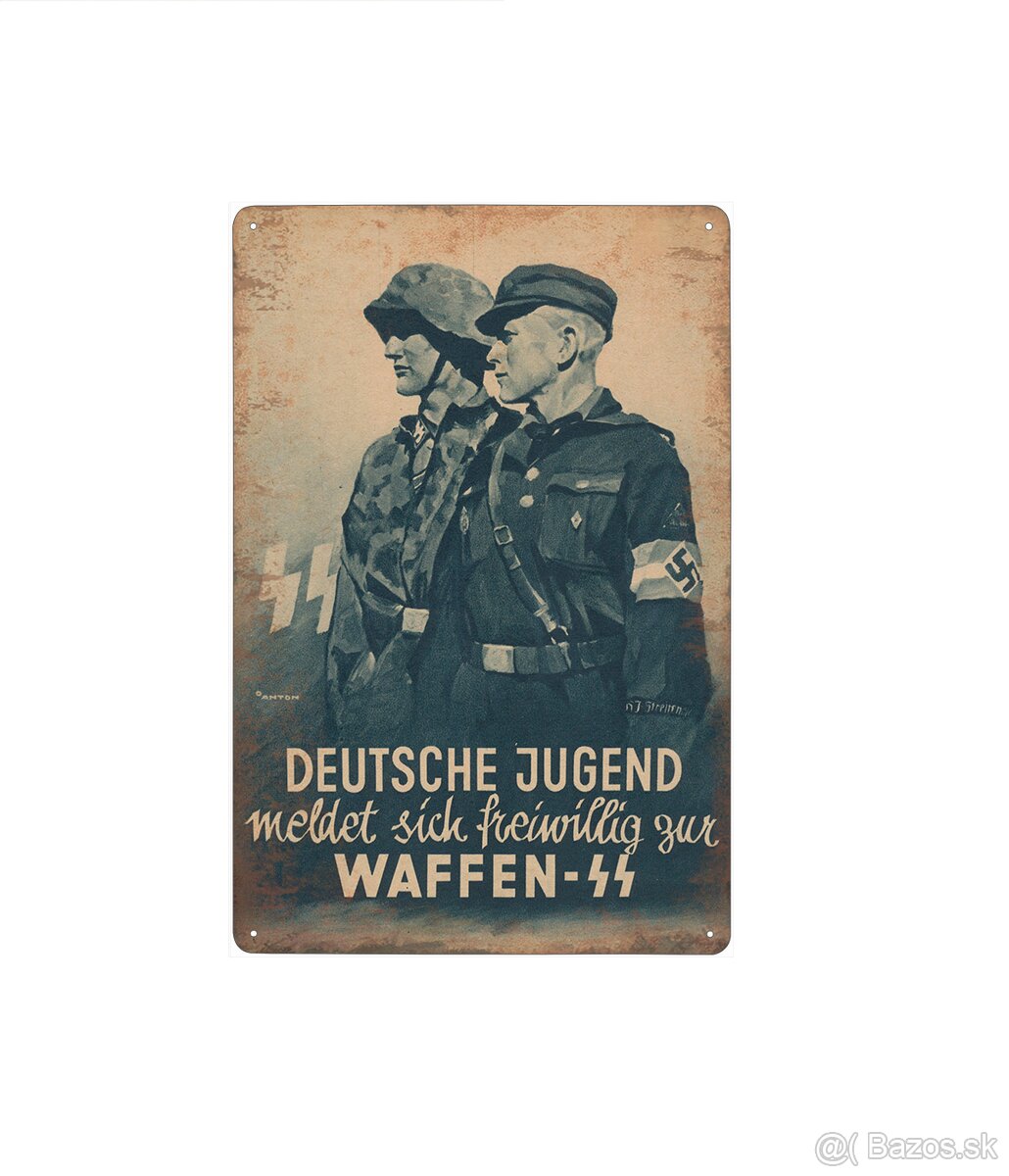 plechová cedule: německá mládež - válečná propaganda