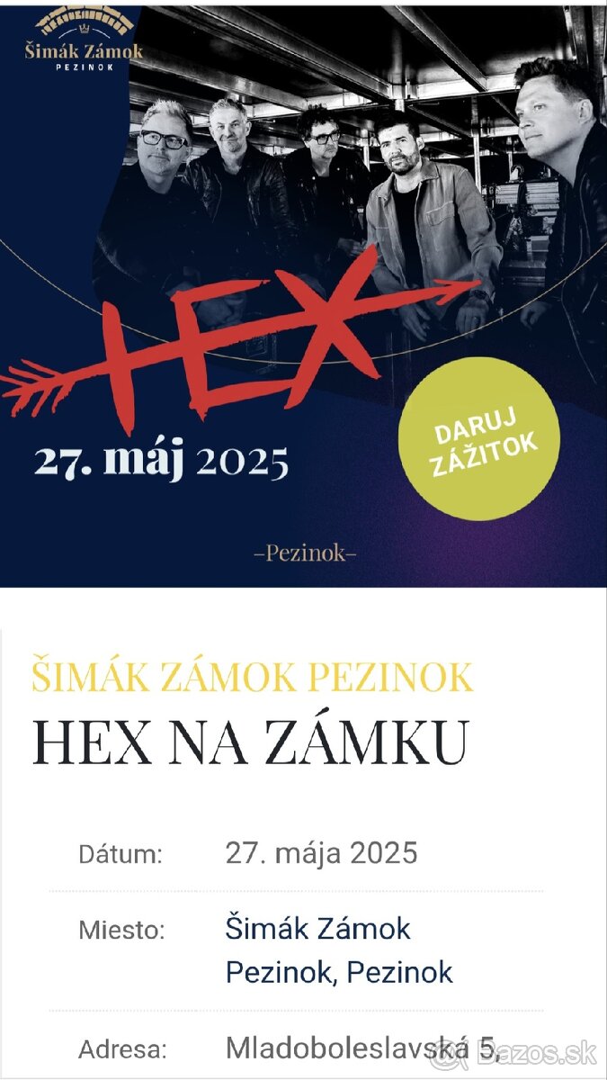 Vstupenky na HEX
