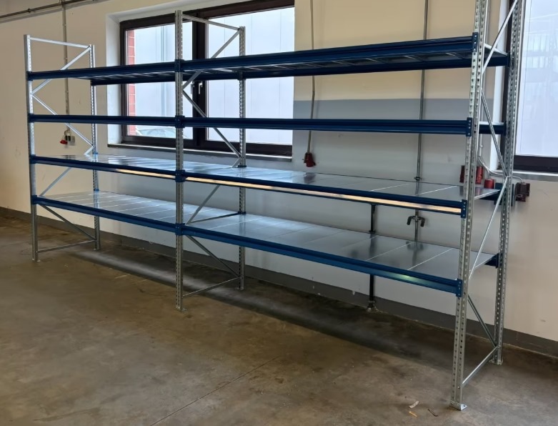 Kovový policovy regál, priemyselný profi nosnosť 450kg