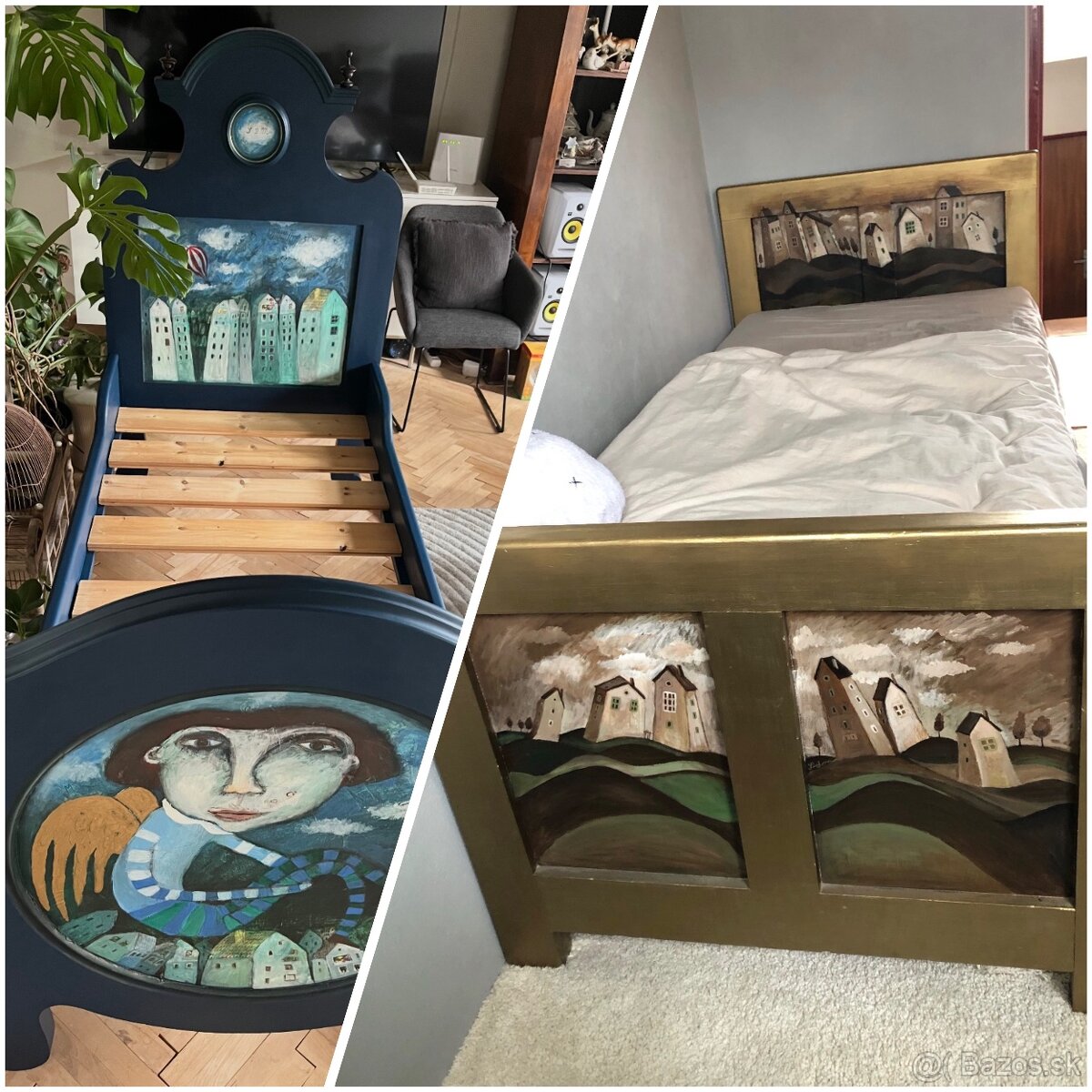 Starožitné postele 90x200cm