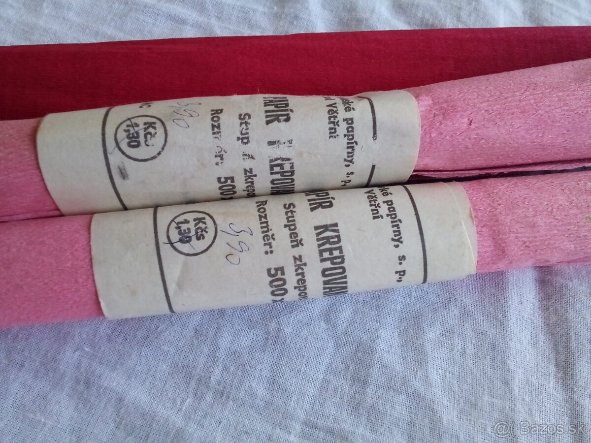 Retro krepové papiere