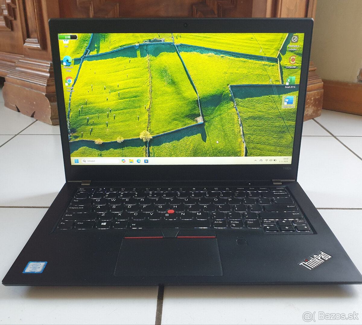 Lenovo ThinkPad T480s i5-8gen/16gb/256gb/silná bat Win11 pro