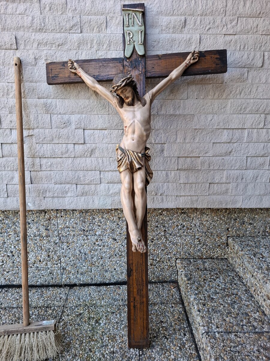 Kříž délka 152cm,  Kristus 83cm