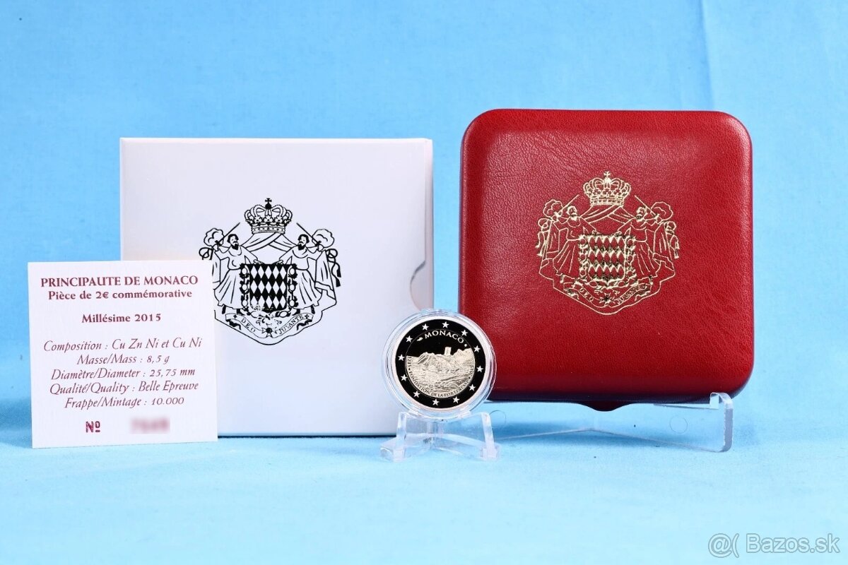 ❗❗❗ 2 Euro Monaco/Monako 2015 NAJLACNEJŠIE NA TRHU ❗❗❗