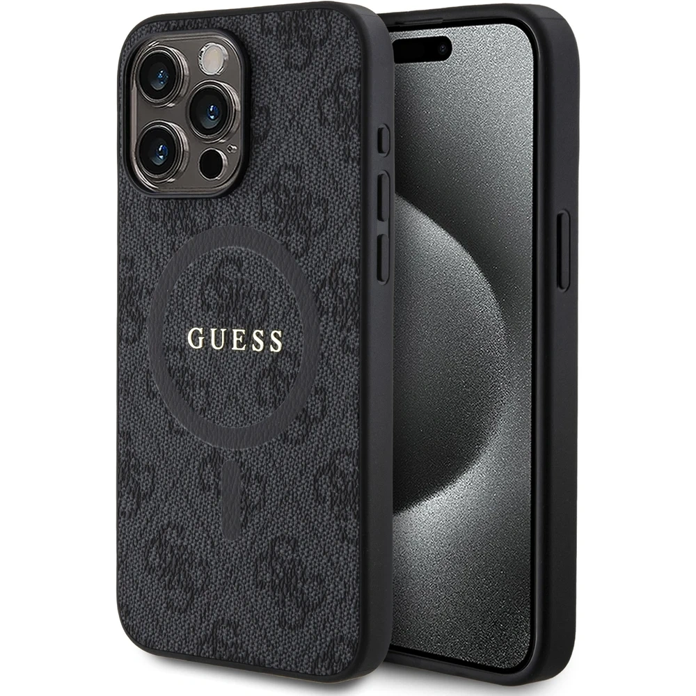 Guess PU Leather 4G Colored Ring MagSafe iPhone 15 Pro Max