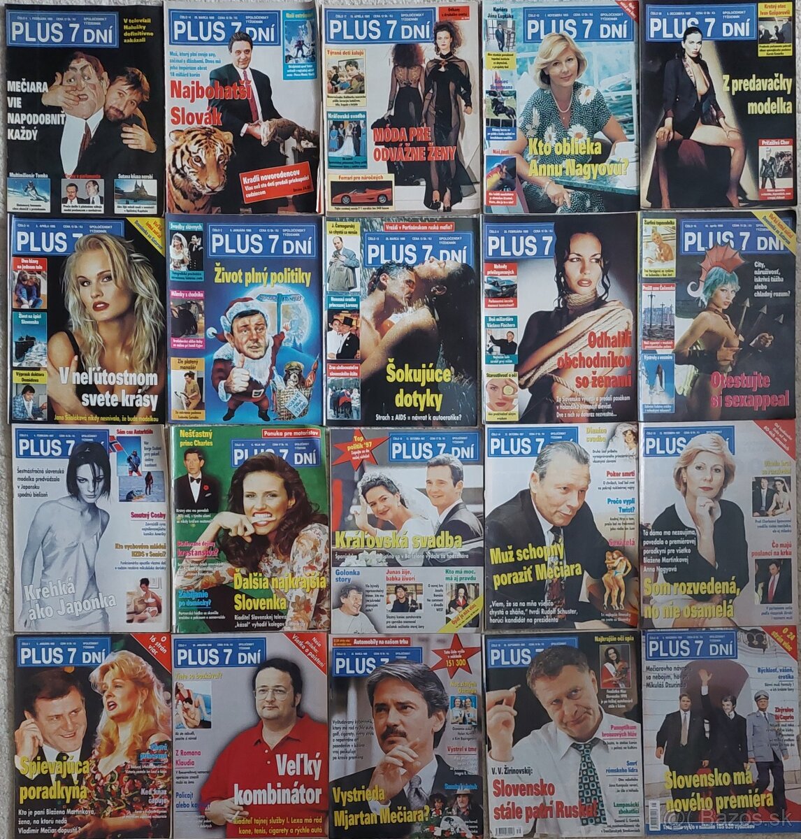 Hľadám časopis Plus 7 dní z rokov 1993-1997