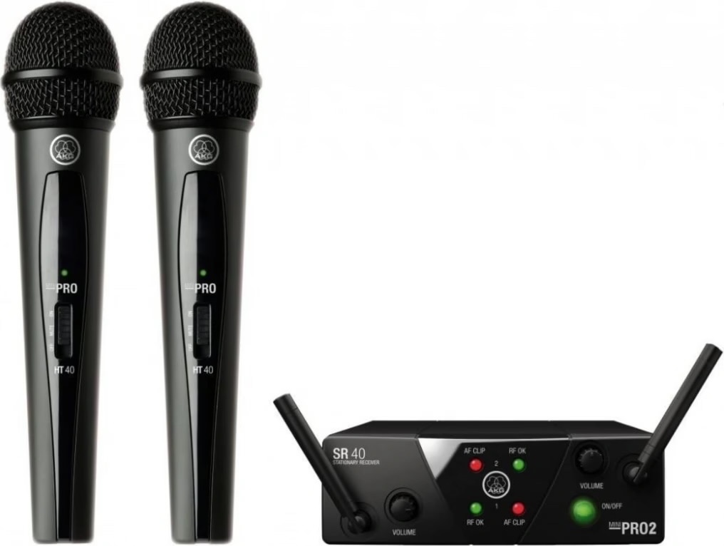 AKG VOCAL SR40 Dual PRO BEZDROTOVÉ MIKROFONÝ 2ks