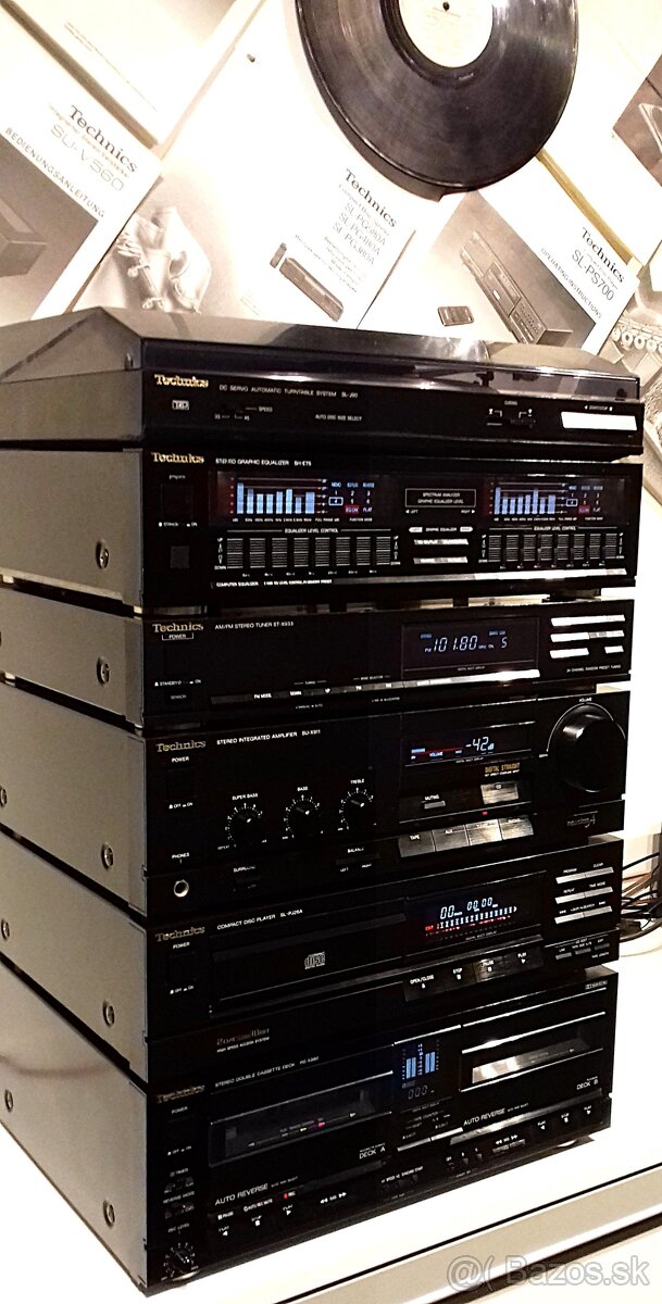 Zostava TECHNICS M02 gramo,equalizer,tuner,CD,deck,zosilnov.