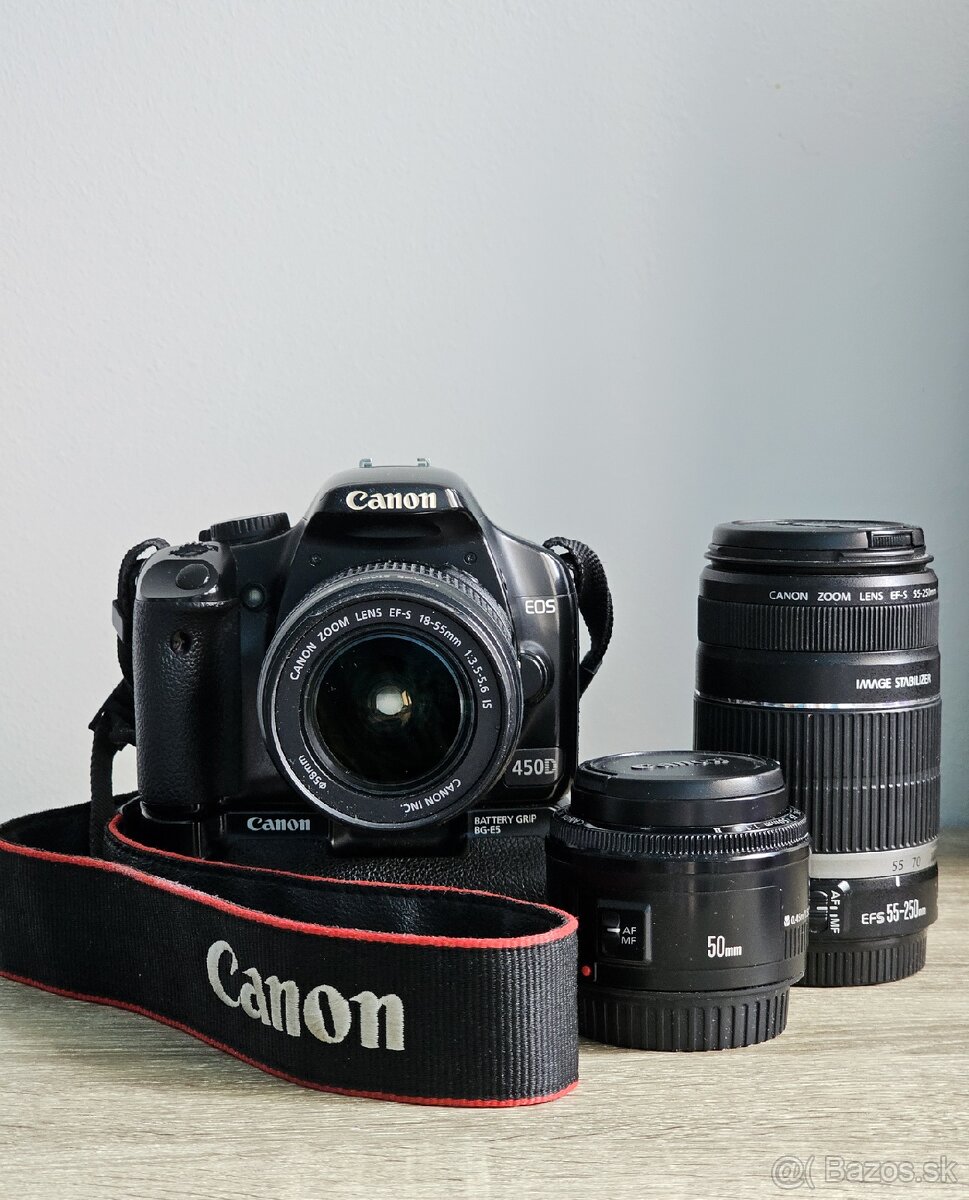 Fotoaparát CANON EOS 450D + 2 ks objektív