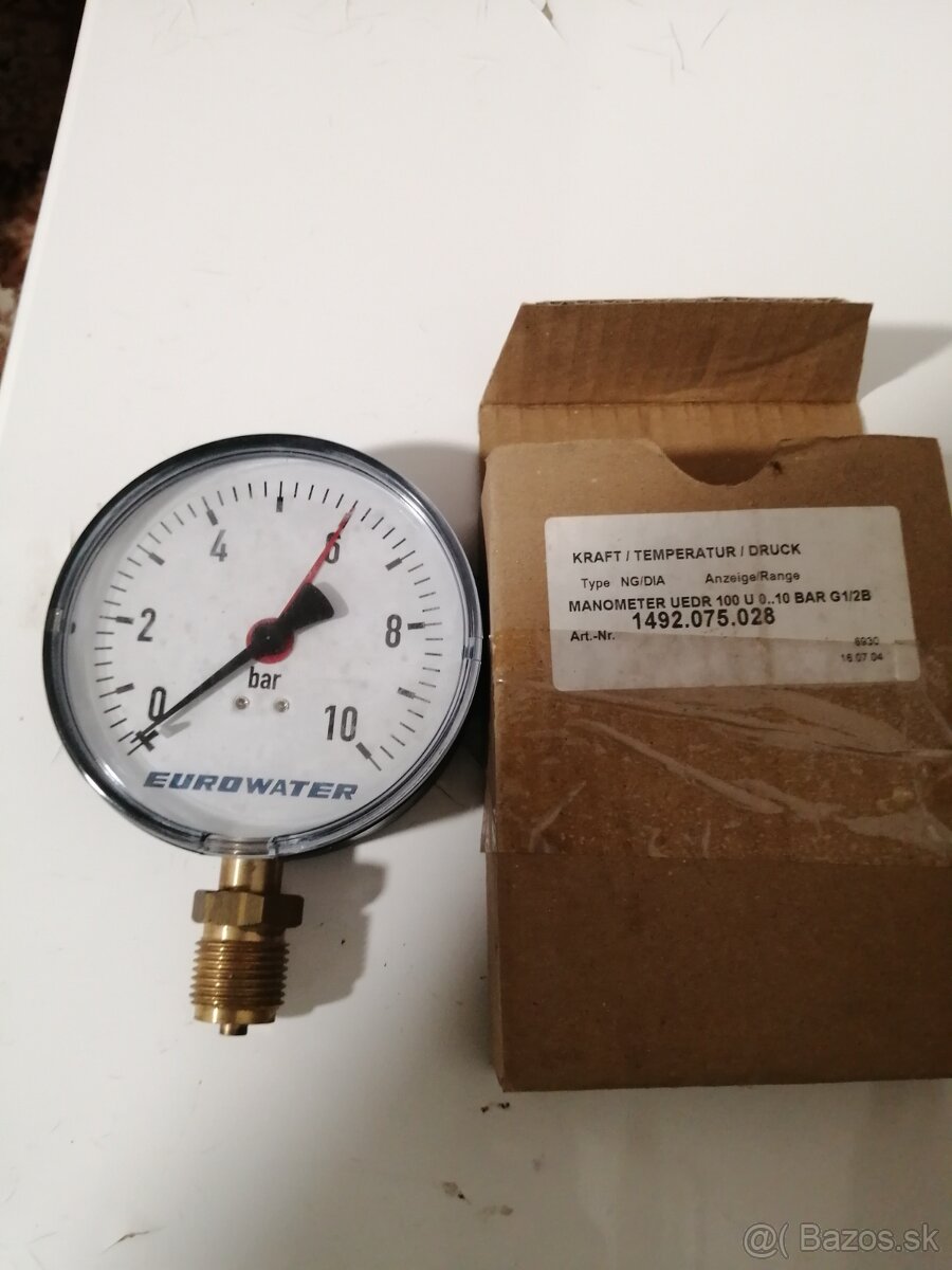 Manometer rôzne, nepoužité.
