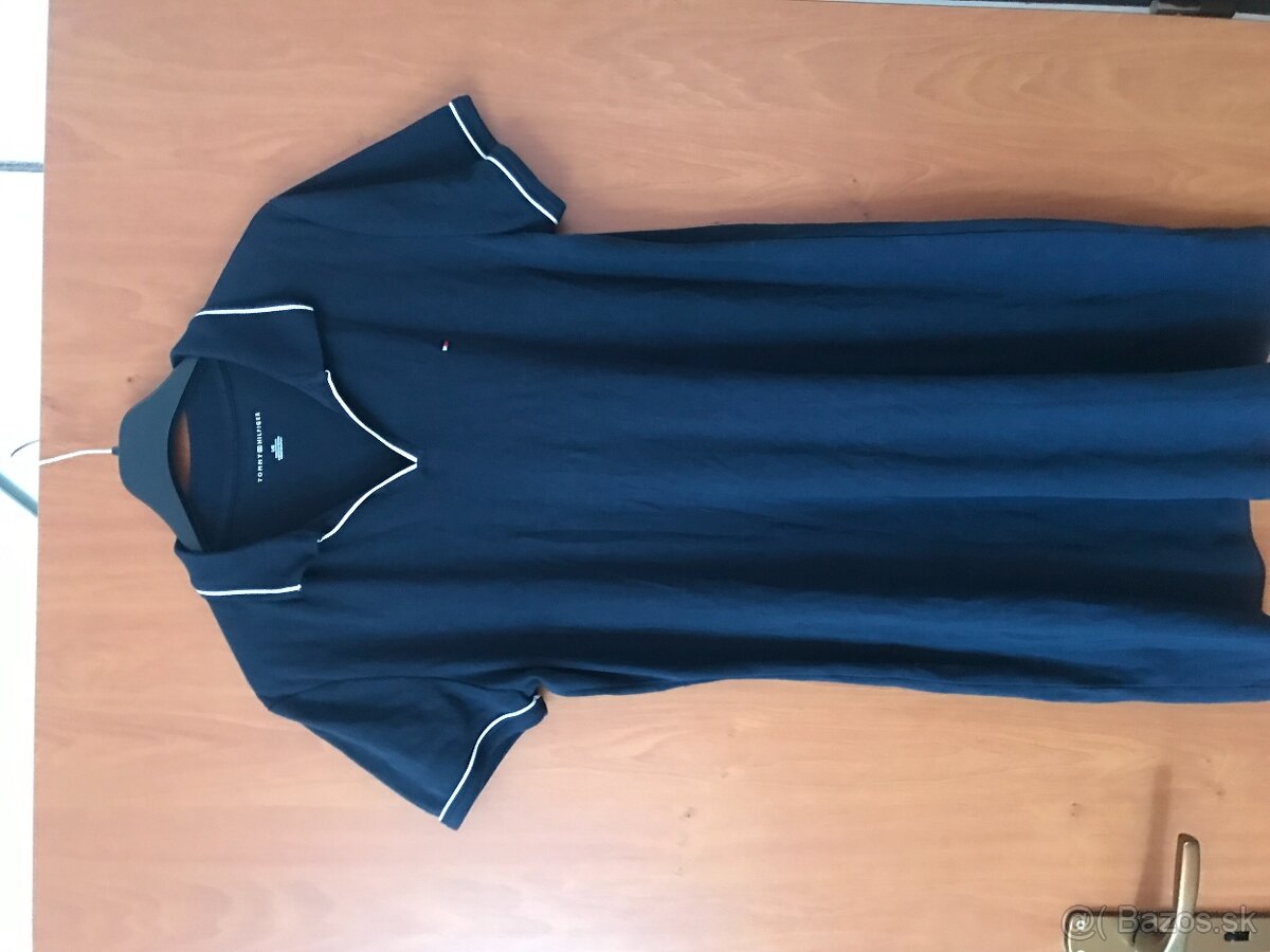 TOMMY HILFIGER originál tmavomodré damske saty L