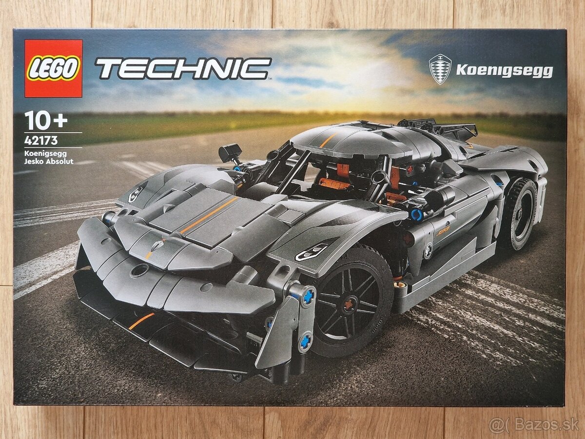Lego Technic 42173 Sivé hyperauto Koenigsegg Jesko Absolut