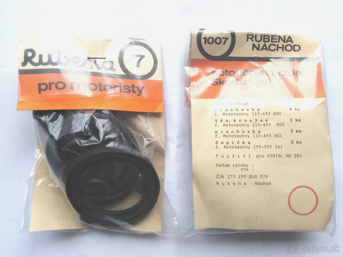 Sada gumičiek tesnení kotúčová brzda Škoda 136